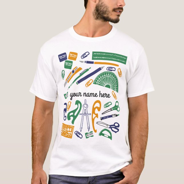 T-tröja för personligMathlärare T Shirt (Framsida)