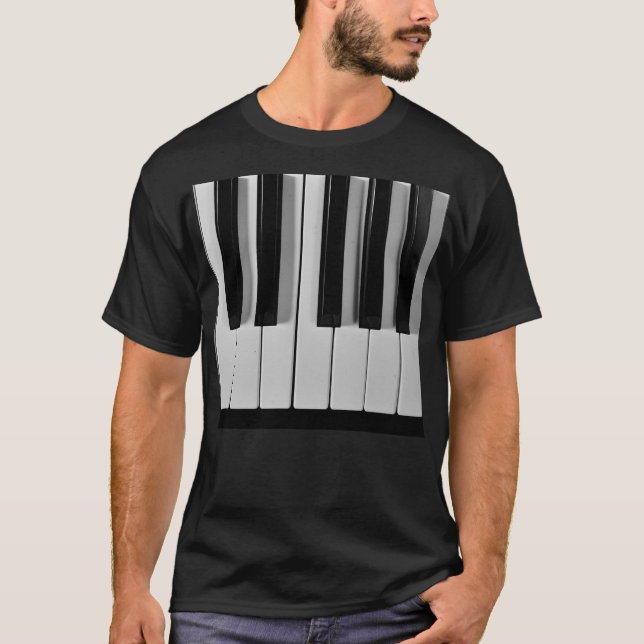 T-tröja för pianotangentbordanpassningsbar tee shirt (Framsida)