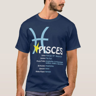 T-tröja för Pisces dragmörk Tröja