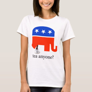 T-tröja för Poop för elefant för Anti-Tea party Tröja