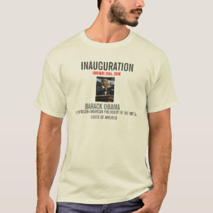 T-TRÖJA FÖR PRESIDENTBARACK OBAMA INVIGNING TEE