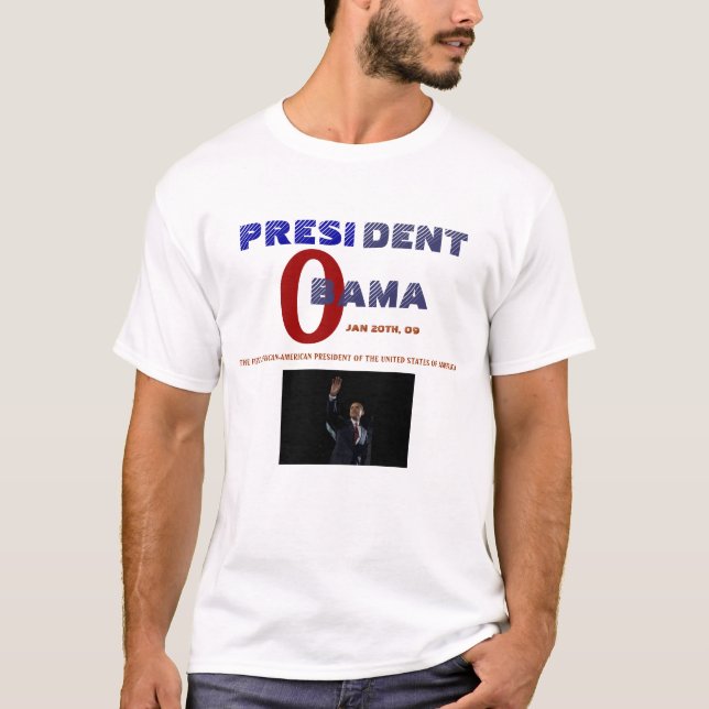 T-TRÖJA FÖR PRESIDENTOBAMA INVIGNING T-SHIRT (Framsida)
