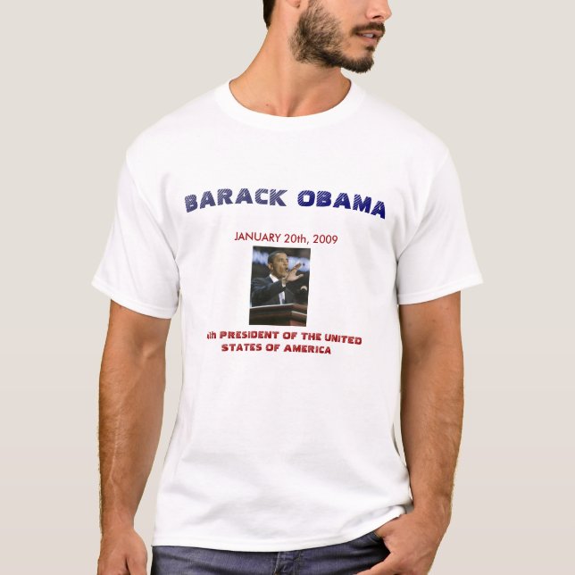 T-TRÖJA FÖR PRESIDENTOBAMA INVIGNING TEE (Framsida)