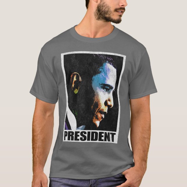 T-tröja för presidentObama vintage Tee (Framsida)
