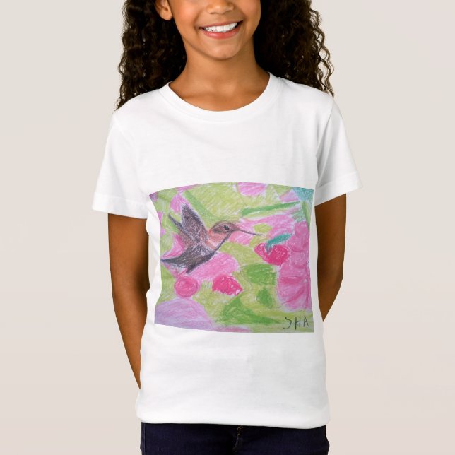 T-tröja för Princess Toytastic Hummingbird Flicka T Shirt (Framsida)