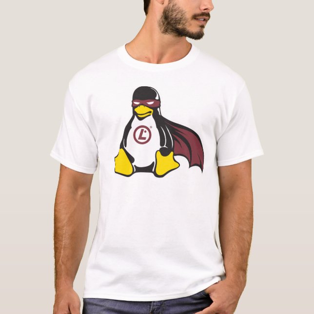 T-tröja för professionell för hämnarepingvinLinux T-shirt (Framsida)
