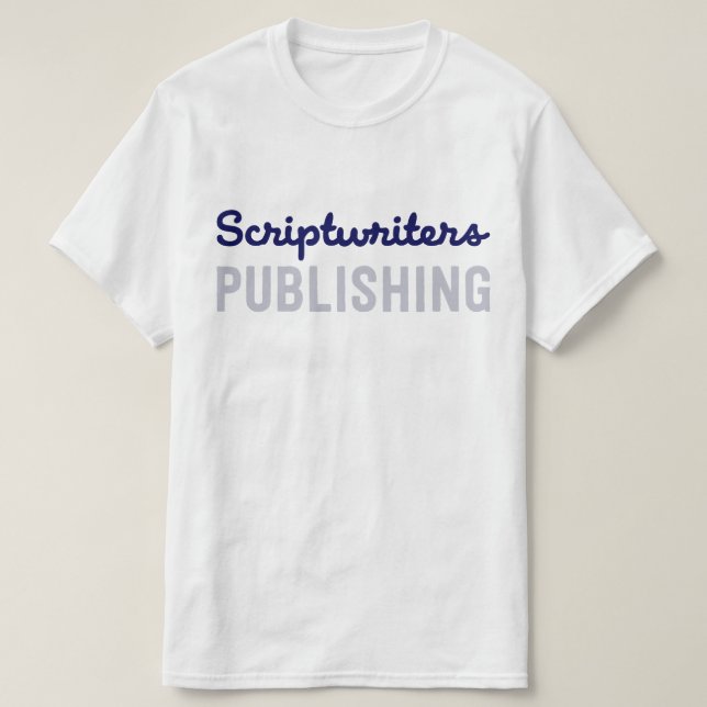 T-tröja för publicera för Scriptwriters T Shirt (Design framsida)