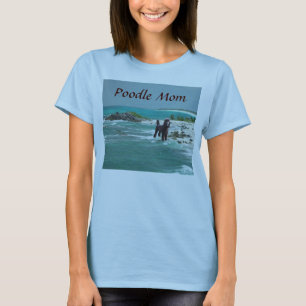 T-tröja för pudelstrandmamma t-shirt