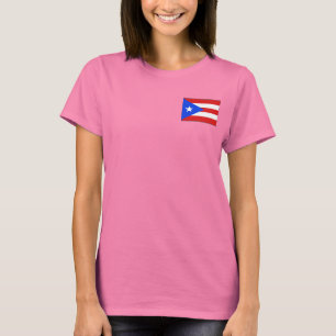 T-tröja för Puerto Rico flagga- och kartadk Tröja