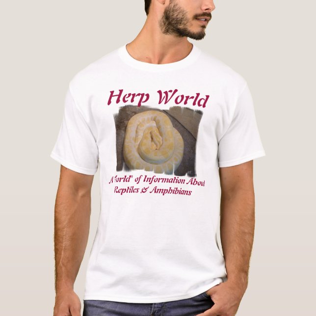 T-tröja för pytonorm för Herp världsAlbino T-shirt (Framsida)