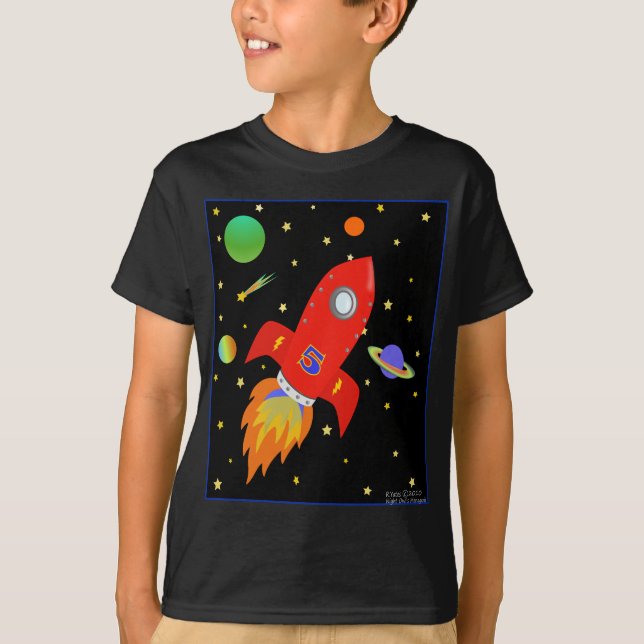 T-tröja för raket 5 t-shirt (Framsida)