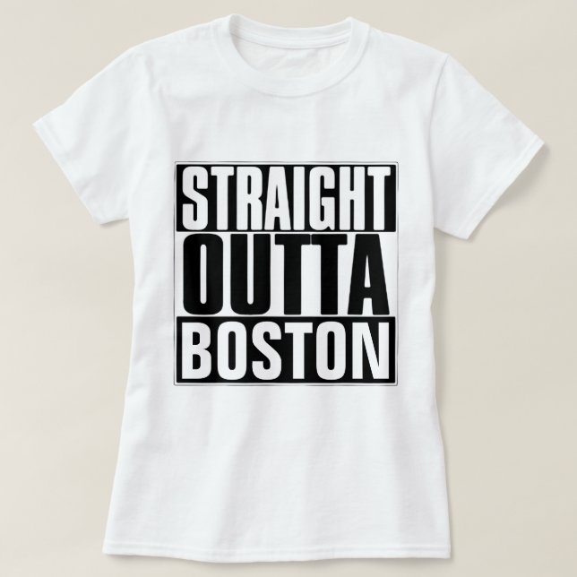 T-TRÖJA FÖR RAKSTRÄCKA OUTTA BOSTON TRÖJA (Design framsida)