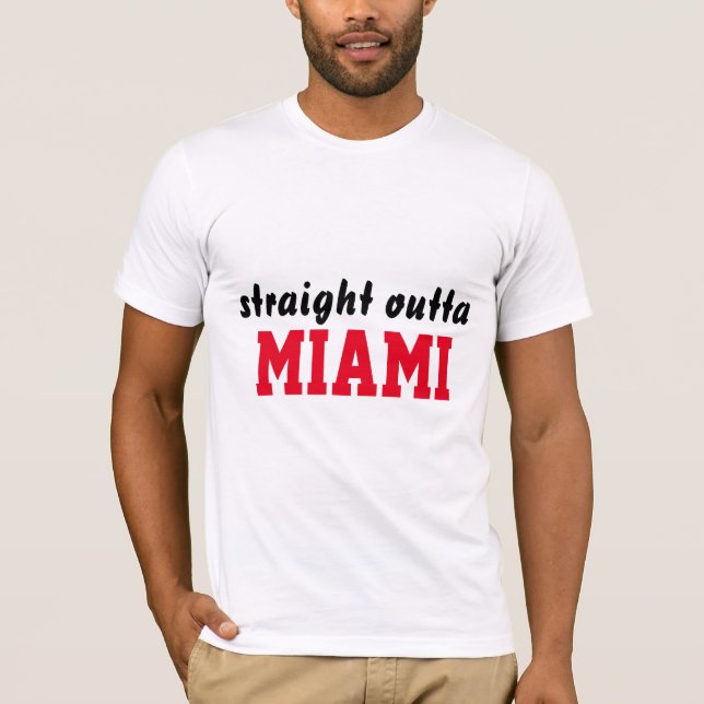 T-TRÖJA FÖR RAKSTRÄCKA OUTTA MIAMI T SHIRT (Framsida)