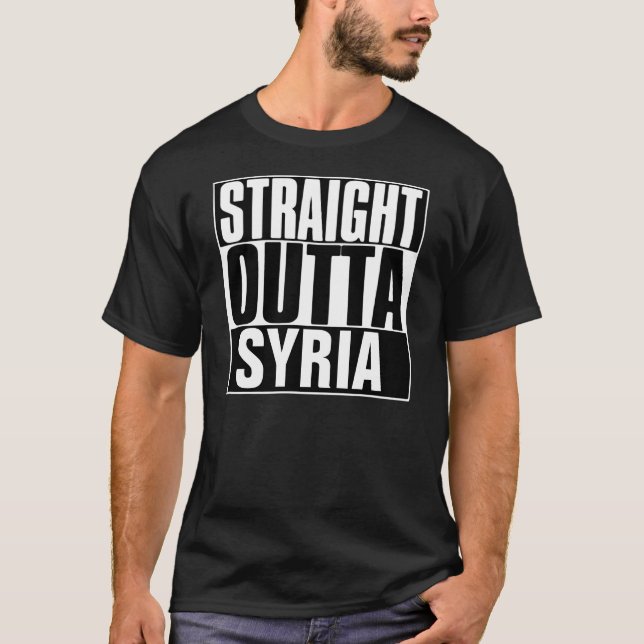 T-TRÖJA FÖR RAKSTRÄCKA OUTTA SYRIEN TRÖJA (Framsida)