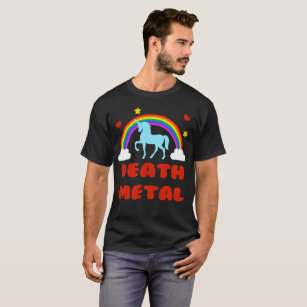 T-tröja för regnbåge för dödmetallUnicorn rolig - T-shirt
