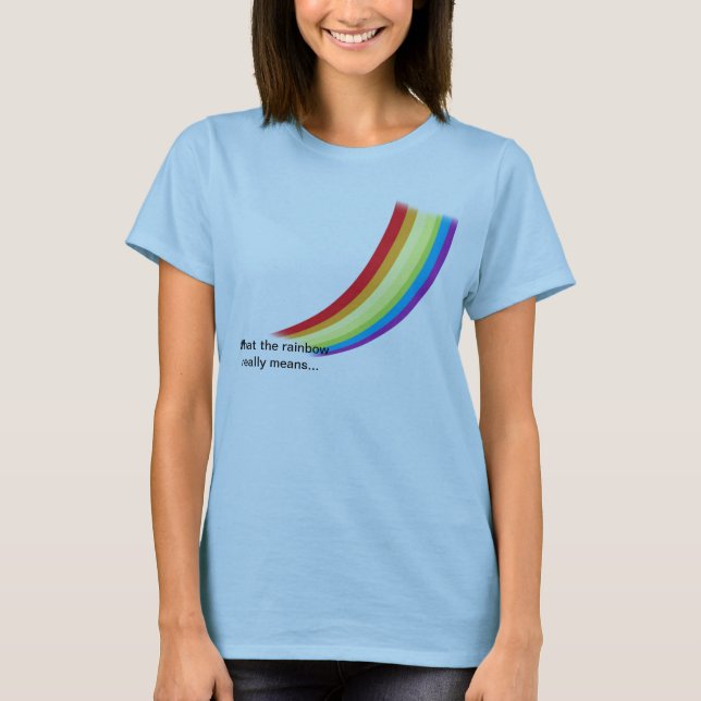T-tröja för regnbåge W/Scripture Tee Shirt (Framsida)