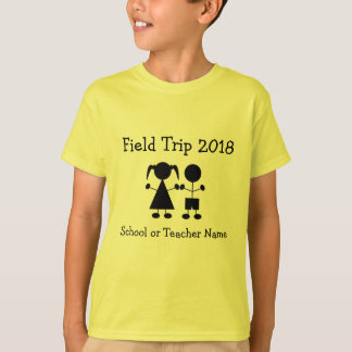 T-tröja för resa för flicka- och pojkefigurfält t-shirt