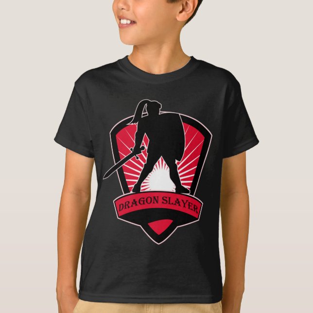 T-tröja för riddaredrakeSlayer T-shirt (Framsida)