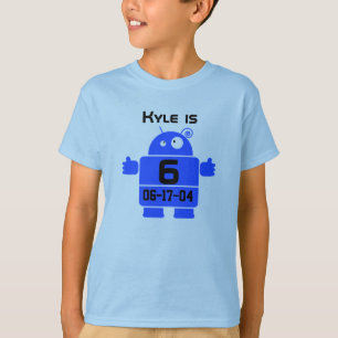 T-tröja för robotanpassadefödelsedag t shirt