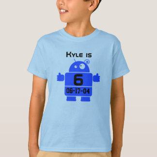 T-tröja för robotanpassadefödelsedag t shirt