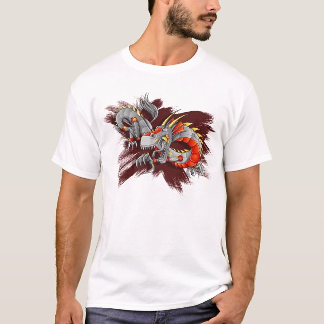 T-tröja för robotCyborgdrake Tee (Framsida)