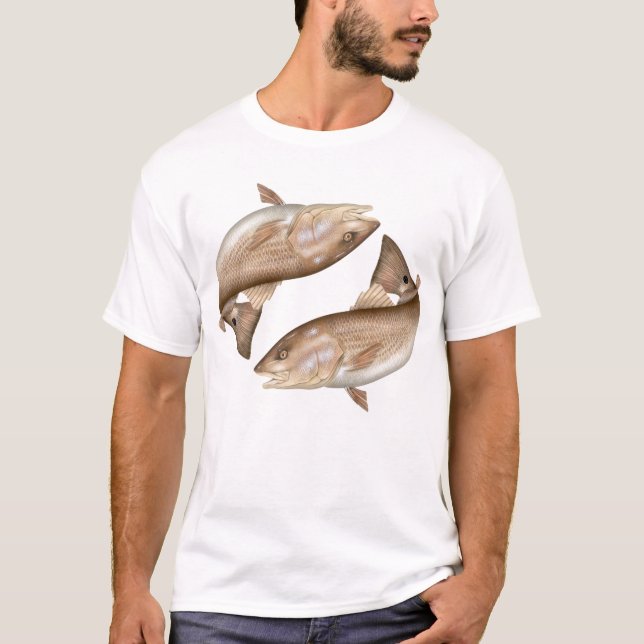 T-tröja för röda Redfish (trumma) T Shirt (Framsida)