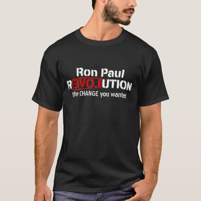 T-tröja för Ron Paul revolutionanpassade T-shirt (Framsida)