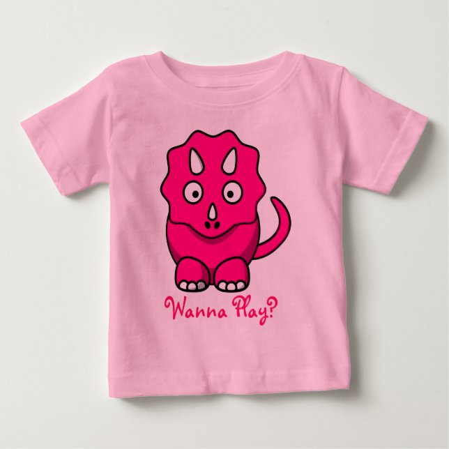 T-tröja för rosababyTriceratops Tee Shirt (Framsida)