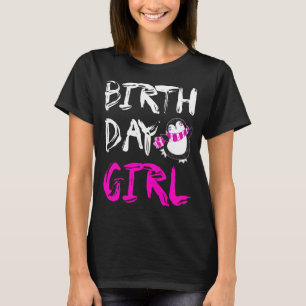 T-tröja för rosor för födelsedagflickapingvin t shirt
