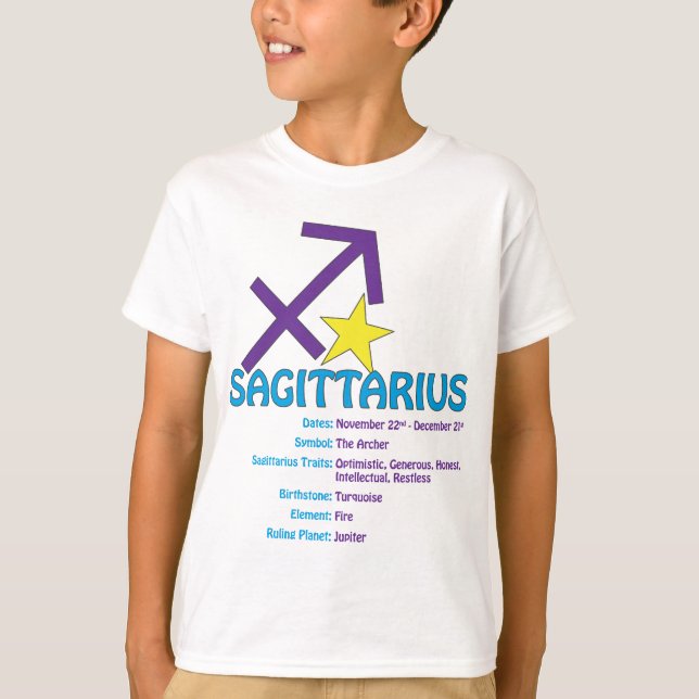 T-tröja för Sagittariusdragungar Tee Shirt (Framsida)