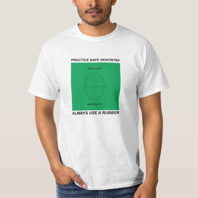 T-tröja "för säker tandvård" tee shirt (Framsida)