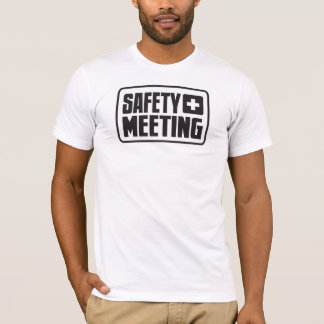 T-tröja för säkerhetsmötevit tee shirt