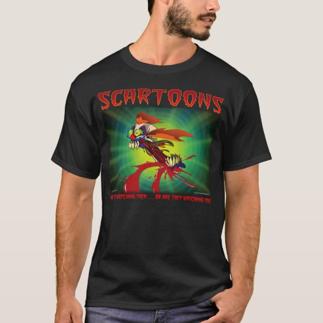 T-tröja för SCARTOONS-svartclown Tee Shirt (Framsida)