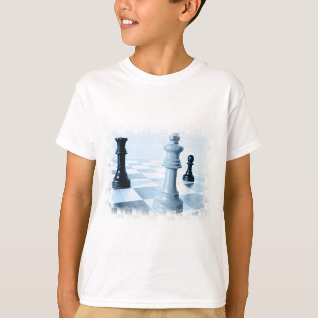 T-tröja för schackdesignungdom tee shirt (Framsida)