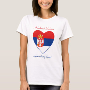 T-tröja för Serbia flaggaälskling T Shirt