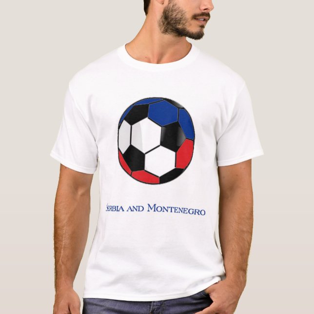 T-tröja för Serbia och Montenegro vmfotboll Tee Shirt (Framsida)