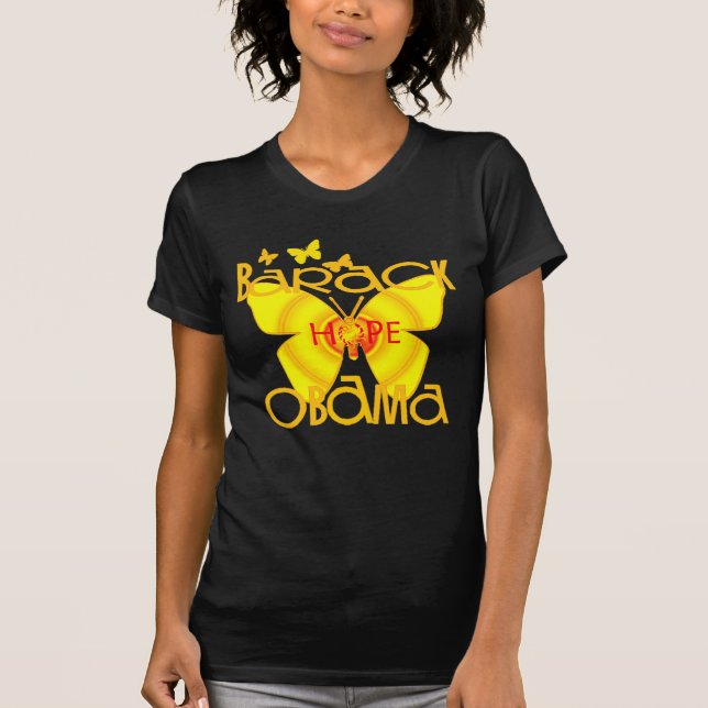 T-tröja för serviceObama fjäril Tee Shirt (Framsida)