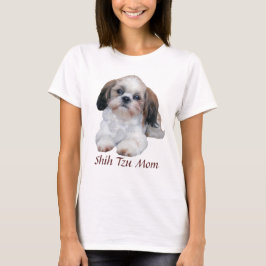 T-tröja för Shih Tzu mammadamer T Shirt