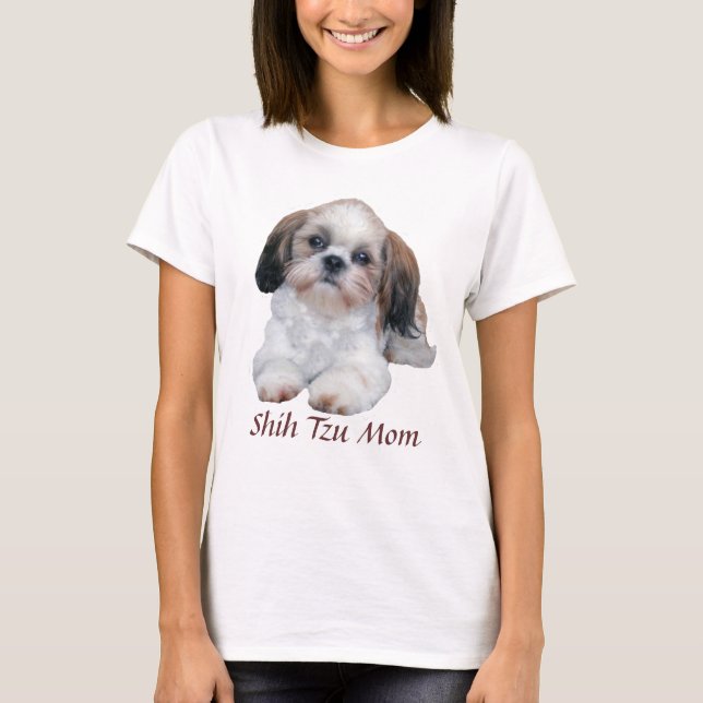 T-tröja för Shih Tzu mammadamer T Shirt (Framsida)