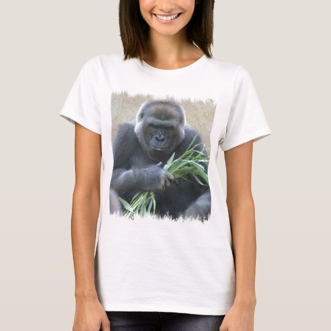 T-tröja för Silverbackgorilladamer T-shirt (Framsida)