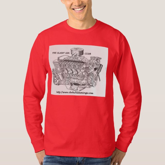 T-TRÖJA FÖR SLANT--SIXKLUBBLÅNGÄRMAD T SHIRT (Framsida)