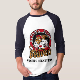 T-tröja för slogan Ottawa för ilskna bäver T-shirt