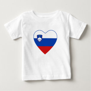 T-tröja för Slovenien flaggahjärta T Shirt