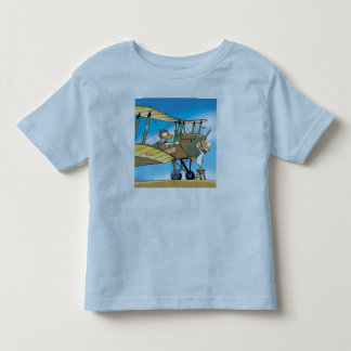 T-tröja för småbarn för Biplane för träskDing anka Tee Shirt
