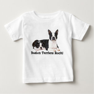 T-tröja för småbarn för Boston Terrierkompisar T Shirt