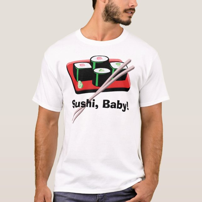 T-tröja för småbarn för SushibabyKalifornien rulle T-shirt (Framsida)