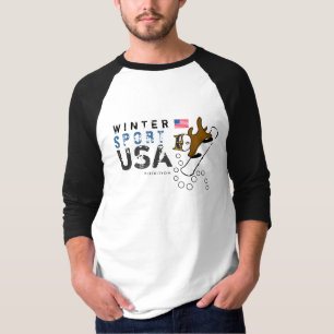 T-tröja för Snowboard för hund för vintersport Tee