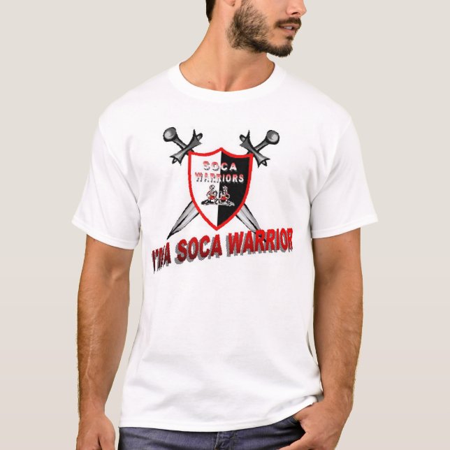 T-tröja för Soca krigarevit T-shirt (Framsida)