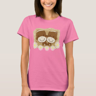 T-tröja för sock monkeyHugz Retro damer Tee