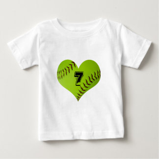 T-tröja för softballhjärtaunge tee shirt